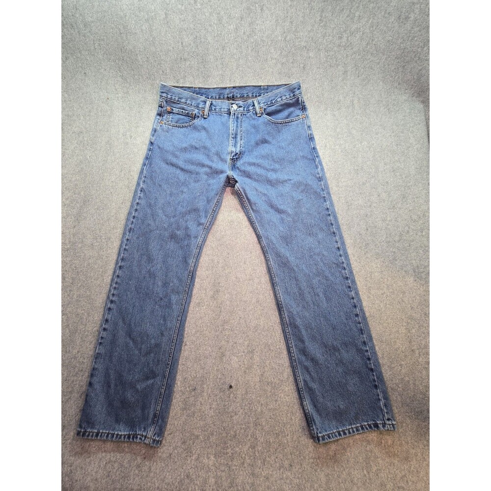 Levi's 505 Regular Fit Jeans Men's 38x32 Blue Straight Leg Denim Pants